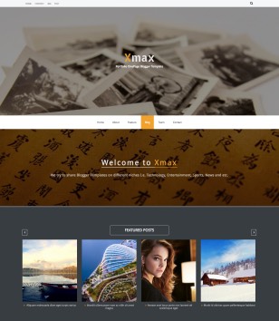 Xmax portfolio Responsiveblogger template