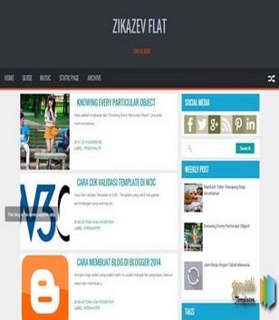 Zikazev Flat Responsiveblogger template