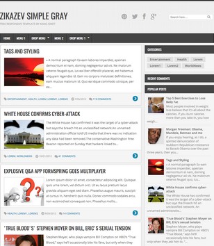 Zikazev Simple Grayblogger template